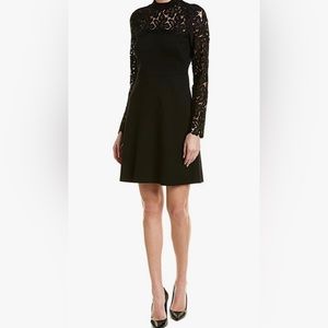 Elie Tahari  lace long sleeved black dress, Size 8. EUC